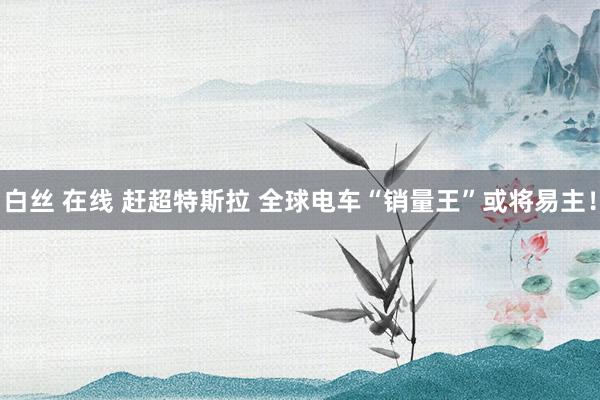 白丝 在线 赶超特斯拉 全球电车“销量王”或将易主！