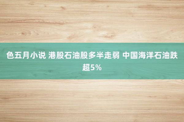 色五月小说 港股石油股多半走弱 中国海洋石油跌超5%