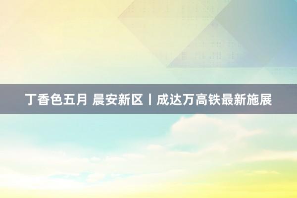 丁香色五月 晨安新区丨成达万高铁最新施展