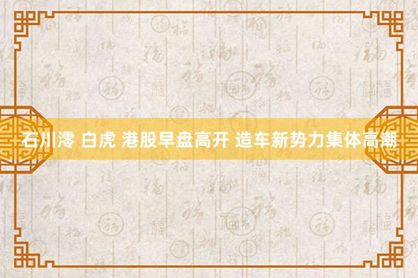 石川澪 白虎 港股早盘高开 造车新势力集体高潮