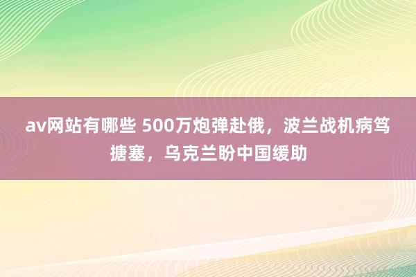 av网站有哪些 500万炮弹赴俄，波兰战机病笃搪塞，乌克兰盼中国缓助