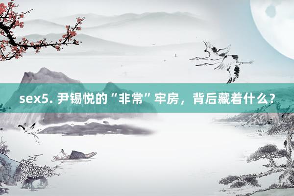 sex5. 尹锡悦的“非常”牢房，背后藏着什么？