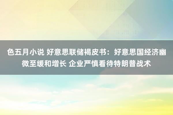 色五月小说 好意思联储褐皮书：好意思国经济幽微至缓和增长 企业严慎看待特朗普战术
