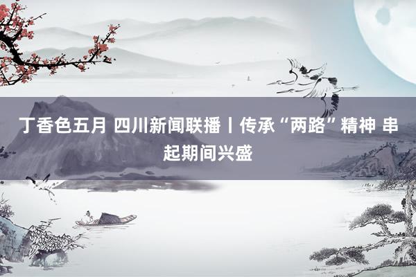 丁香色五月 四川新闻联播丨传承“两路”精神 串起期间兴盛