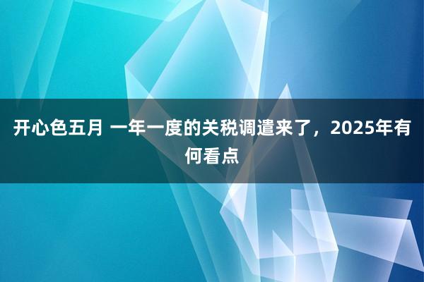 开心色五月 一年一度的关税调遣来了，2025年有何看点