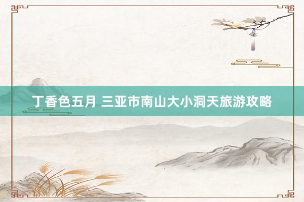 丁香色五月 三亚市南山大小洞天旅游攻略