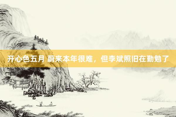 开心色五月 蔚来本年很难，但李斌照旧在勤勉了
