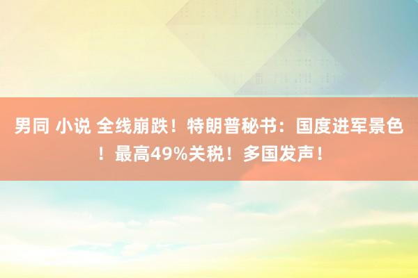 男同 小说 全线崩跌！特朗普秘书：国度进军景色！最高49%关税！多国发声！