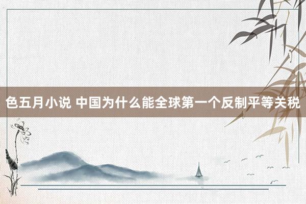 色五月小说 中国为什么能全球第一个反制平等关税