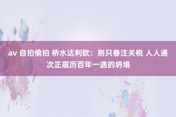 av 自拍偷拍 桥水达利欧：别只眷注关税 人人递次正履历百年一遇的坍塌