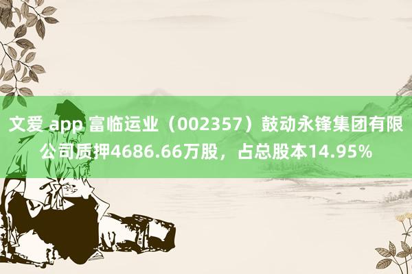 文爱 app 富临运业（002357）鼓动永锋集团有限公司质押4686.66万股，占总股本14.95%