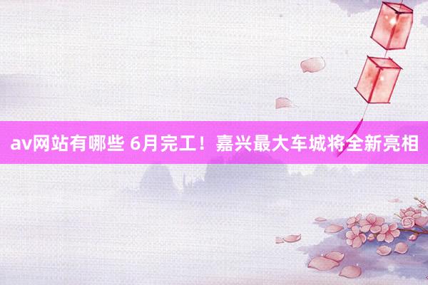 av网站有哪些 6月完工！嘉兴最大车城将全新亮相
