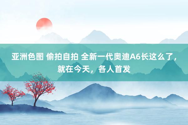 亚洲色图 偷拍自拍 全新一代奥迪A6长这么了，就在今天，各人首发