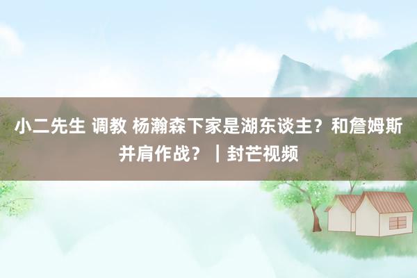 小二先生 调教 杨瀚森下家是湖东谈主？和詹姆斯并肩作战？｜封芒视频