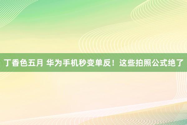 丁香色五月 华为手机秒变单反！这些拍照公式绝了