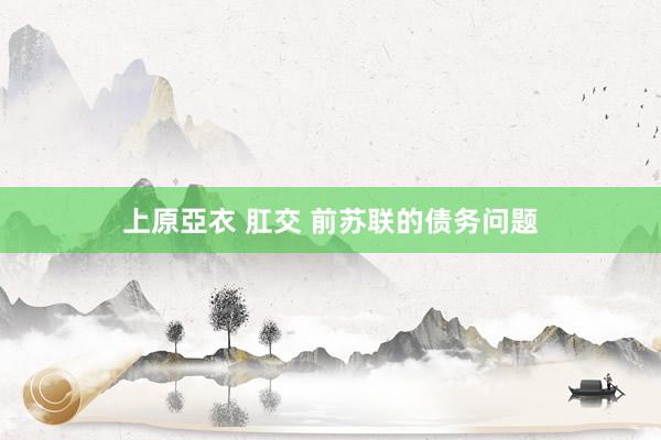 上原亞衣 肛交 前苏联的债务问题